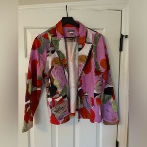 Dolcezza Printed Biker Shacket